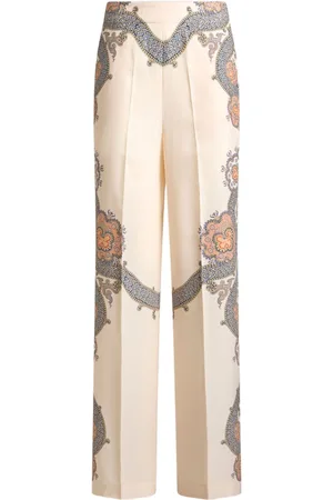 Etro Pantaloni a palazzo in seta Year of Snake