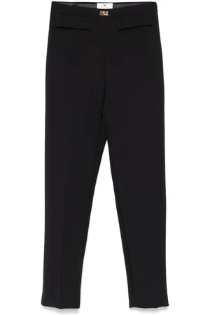 Elisabetta Franchi Pantaloni slim con placca logo