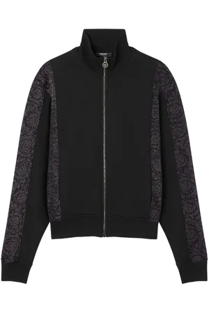 VERSACE Felpa in lurex con motivo Barocco jacquard