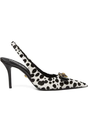 VERSACE Pumps Dalmatian Gianni Ribbon 85mm