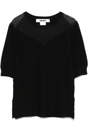 DKNY T-shirt con inserti semi trasparenti