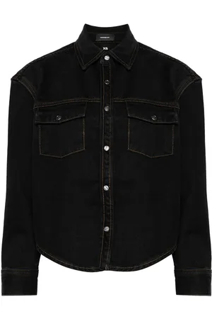 WARDROBE.NYC Giacca denim con orlo curvo