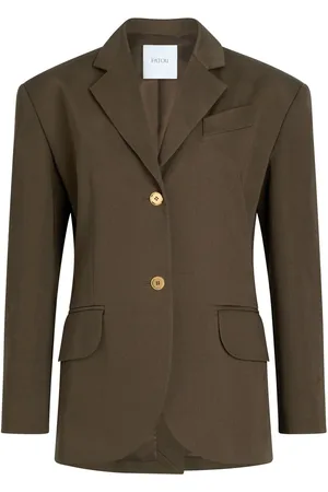 Patou Giacca in gabardine con cintura