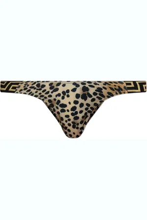 VERSACE Slip bikini leopardati