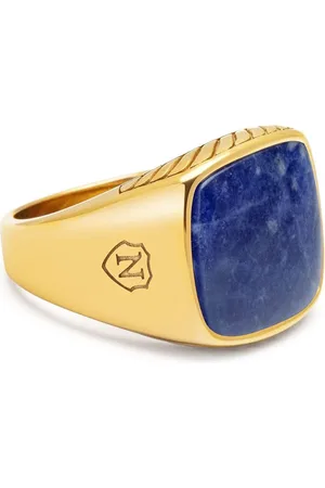 Nialaya Anello con sigillo in dumortierite