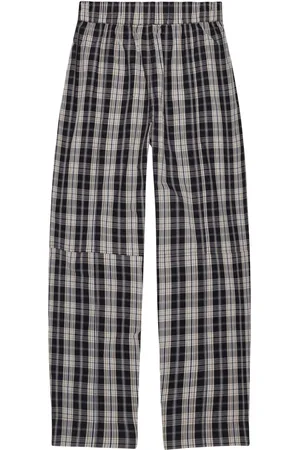 Ganni Pantaloni sportivi tartan