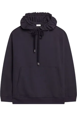 DRIES VAN NOTEN Felpa in cotone con cappuccio e coulisse