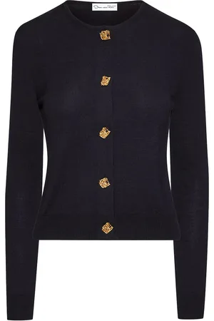 Oscar de la Renta Cardigan English Rose Button