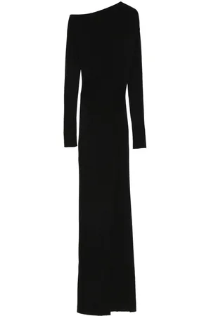 AYA MUSE Abito midi asimmetrico in maglia leggera