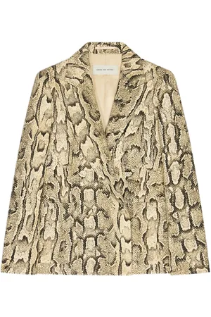DRIES VAN NOTEN Blazer doppiopetto con motivo jacquard