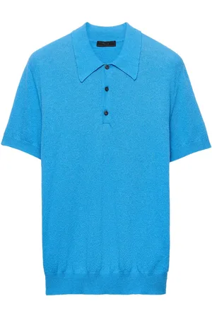 Prada Polo in cotone con ricamo logo