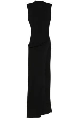 AYA MUSE Abito midi con foulard applicato
