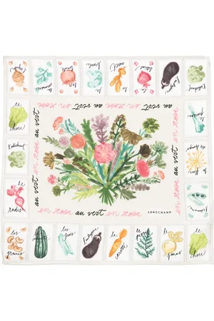 Longchamp Sciarpa con stampa grafica