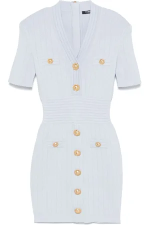 Balmain Abito midi con bottoni
