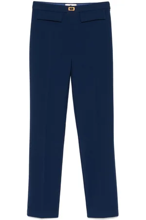 Elisabetta Franchi Pantaloni in crêpe con placca logo