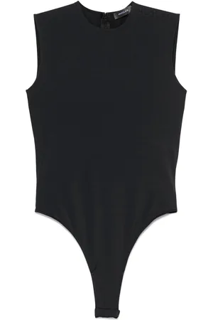 MUGLER Body smanicato con logo goffrato