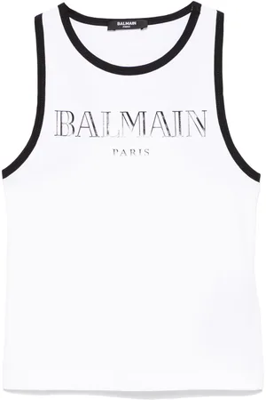 Balmain Top con stampa logo