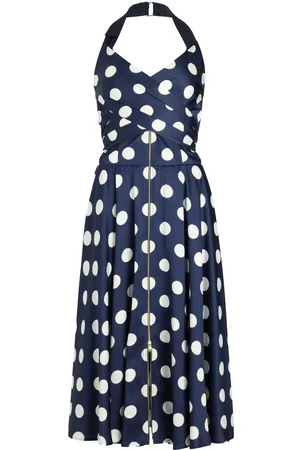 Patou Abito midi in raso con scollo posteriore