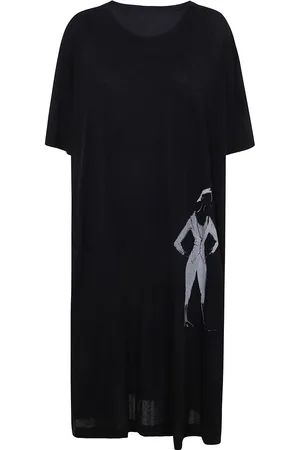 YOHJI YAMAMOTO Abito midi con stampa grafica
