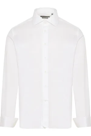 corneliani Camicia con orlo curvo