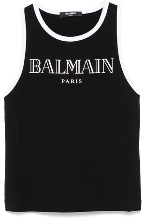 Balmain Top con stampa logo