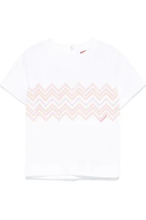 Missoni T-shirt con stampa a zigzag
