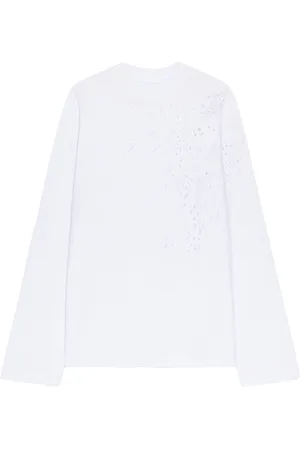 DRIES VAN NOTEN T-shirt in pizzo sangallo