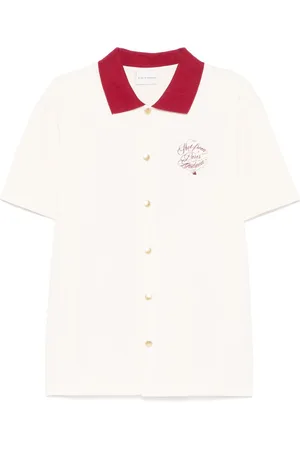 Drôle de Monsieur Felpa in piqué con logo ricamato