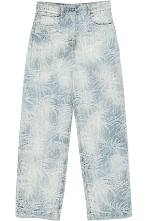 Palm Angels Jeans con effetto jacquard