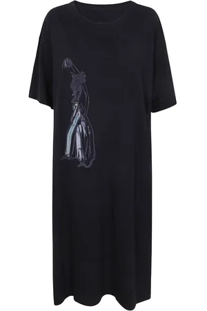 YOHJI YAMAMOTO Abito midi con stampa grafica