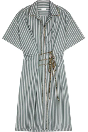 DRIES VAN NOTEN Abito in cotone a righe