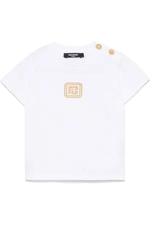 Balmain T-shirt con logo ricamato
