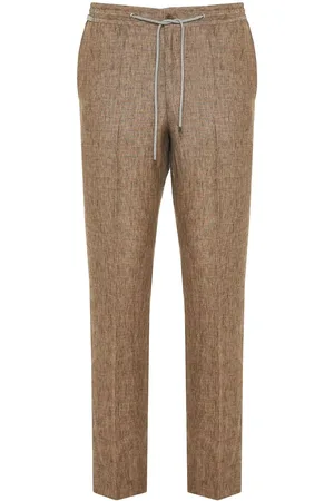corneliani Pantaloni in lino con coulisse