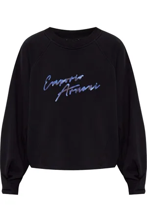 Emporio Armani Felpa con logo ricamato