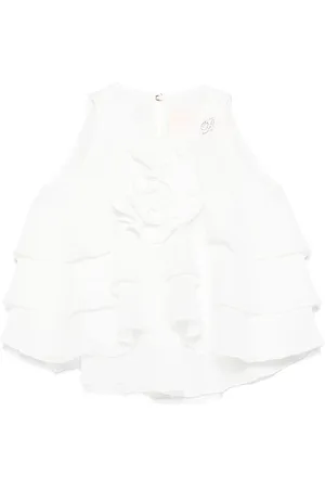 MISS BLUMARINE Blusa con applicazioni a fiori