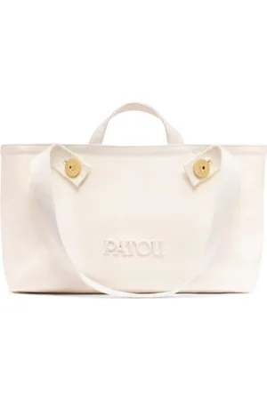 Patou Borsa tote grande in tela con logo e design a trapezio
