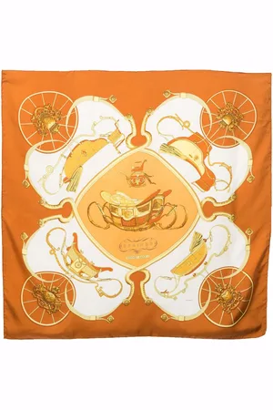 Hermès Foulard in seta Springs by P Ledoux 1981