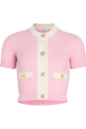 Patou Cardigan crop con lavorazione a nido d