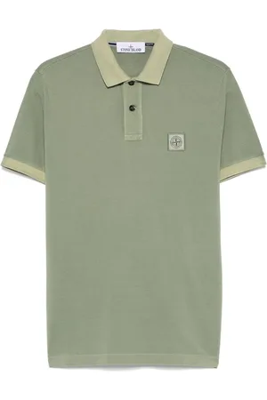 Stone Island Polo con applicazione Compass