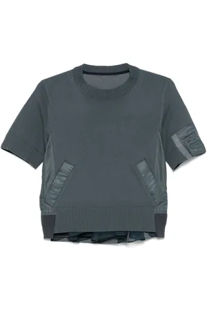 SACAI T-shirt con design a inserti