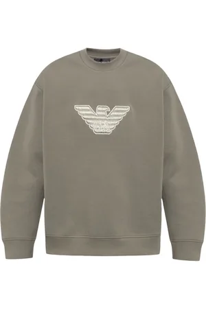 Emporio Armani Felpa con logo ricamato
