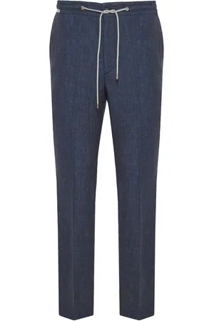 corneliani Pantaloni in lino con coulisse