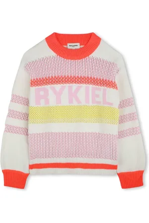 Sonia Rykiel Enfant Maglione con logo a intarsi