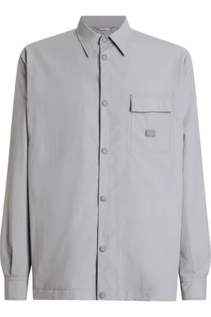 Dolce & Gabbana Giacca-camicia con placca logo