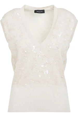 Fabiana Filippi Blusa smanicata con paillettes