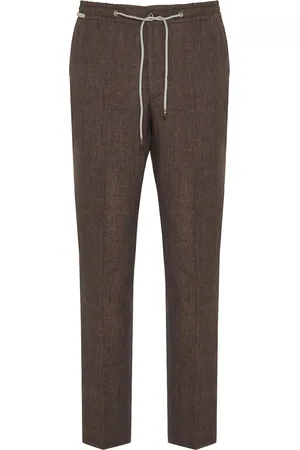 corneliani Pantaloni in lino con coulisse