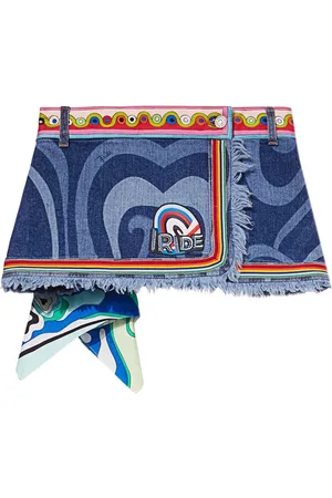 Puccini Gonna denim con stampa