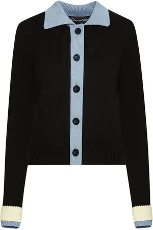 Oscar de la Renta Cardigan con design color-block