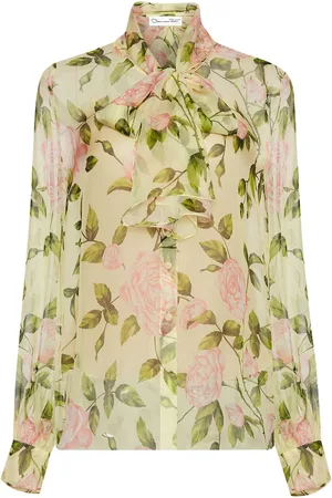 Oscar de la Renta Blusa English Rose in seta