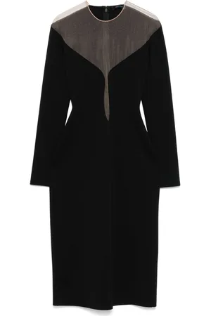 MUGLER Abito midi a doppio strato